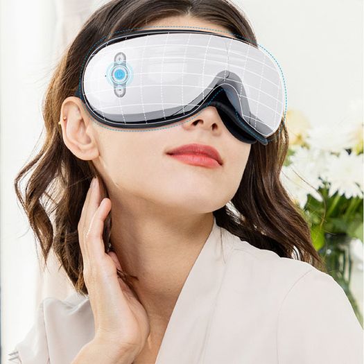 180 Degree Foldable Wireless Electric Eye Massager with Heat, Air Compression Bluetooth Music
