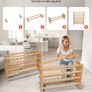 72 Bottle Stackable Modular Wine Rack, 8-Tier, Floor Freestanding Wine Storage Rack, Sturdy Wines Holder Display Shelf, Wobble-Free Shelves, Easy Assembly, for Kitchen, Cellar, and Bar, Natural Image 6