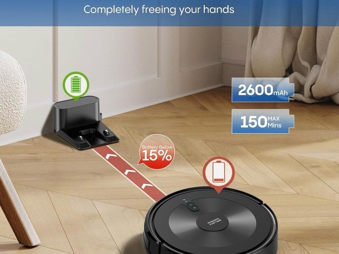 Robot Vacuum Cleaner with Mop: 5000Pa 3-in-1 Robotic Vacuum with Gyroscope Navigation, APP & Alexa Control, Quiet & Slim Auto-Recharge Robot Hoover Ideal for Pet Hair, Hard Floors and Carpets