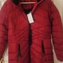 BNWT Jensen Women's Puffer Jacket Full Zip Long Sleeve Pockets Red Size S/M Image 9