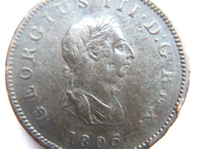 1806 King George III  Penny Coin