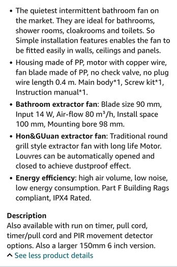2 x Silent bathroom extractor  Fans