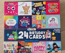 pack of 24 children's birthday cards