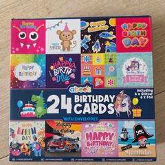pack of 24 children's birthday cards