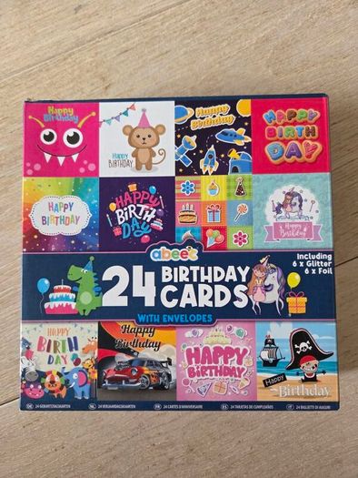 pack of 24 children's birthday cards