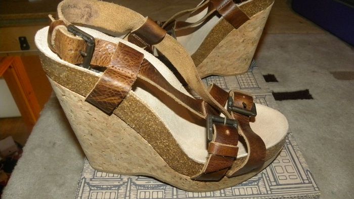 Beautiful Leather Strap Wedge