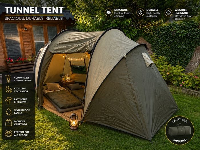 Large Tunnel Tent for 4 people