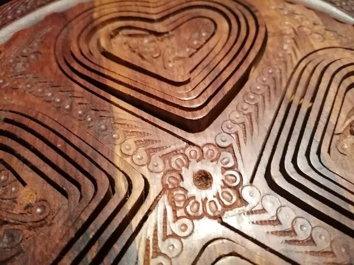 Handcarved Collapsible Wooden Basket