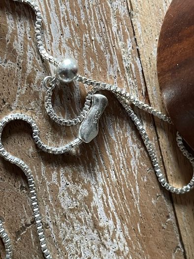 COS flower pendant silver plated recycled brass new