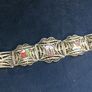 Vintage Egypt Bracelet  Filigree Egyptian Revival Panel Bracelet 7,2" Image 8