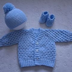 Handmade baby cardy sets 3-6 months