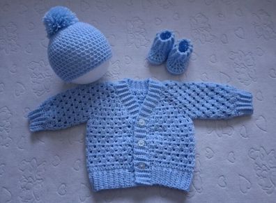 Handmade baby cardy sets 3-6 months