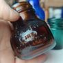 463 - Set of Three Beautiful Vintage Glass Decorative Collectible Bottles - Amber Eire Bovril, Cobalt Blue Magnesia and Turquoise Science Cream Image 3
