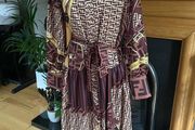 Beautiful Fendi inspired design pleated shirt dress