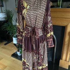 Beautiful Fendi inspired design pleated shirt dress