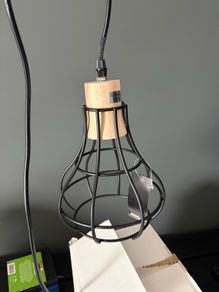 Meadows & Byrne Black metal / Wooden pendant light