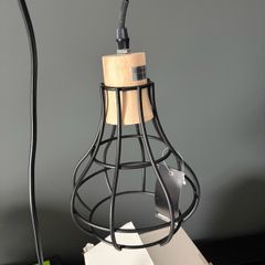 Meadows & Byrne Black metal / Wooden pendant light