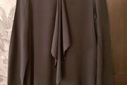 Massimo Dutti black blouse, shirt, top with ruffle, size S