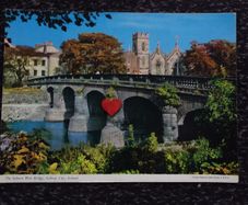 Ireland Postcard : The Salmon Weir Bridge , Galway City - A John Hinde Giant Postcard