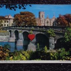 Ireland Postcard : The Salmon Weir Bridge , Galway City - A John Hinde Giant Postcard