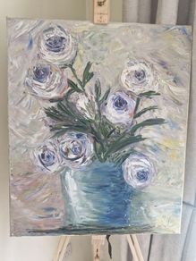 Abstract flowers painting