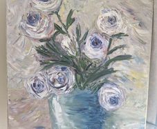 Abstract flowers painting