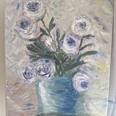 Abstract flowers painting