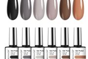 Brand New GELFAVOR Gel Nail Polish Set UV Nail Polish Brown Black Grey