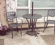 Garden patio set table and 2 chairs