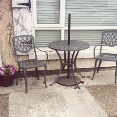 Garden patio set table and 2 chairs