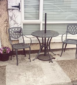 Garden patio set table and 2 chairs