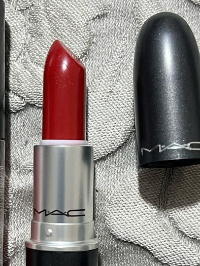 BRAND NEW Mac lipstick in brick the spell, Mac lip glass in women of mystery, MAC lip liner in Chili