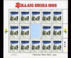 1988 Christmas Commemorative Stamp Sheetlet Mint Never Hinged (MNH)