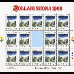 1988 Christmas Commemorative Stamp Sheetlet Mint Never Hinged (MNH)