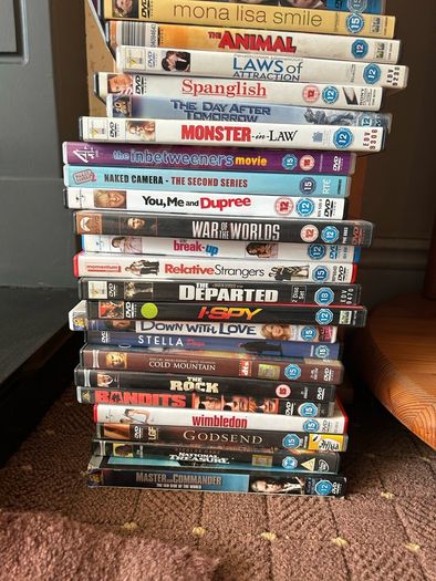 DVDs Approximately 85 individual DVDs