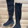 Black Suede Knee High Boots, size 5(38) Image 4