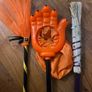 Halloween Witch brooms and monster hand Image 2