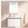 Modern Single Door Mirror Cabinet Storage Organizer Wall Mount Household Bathroom With Anti-Fog LED Mirror Cabinet Image 2
