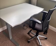 Adjustable desk and chair