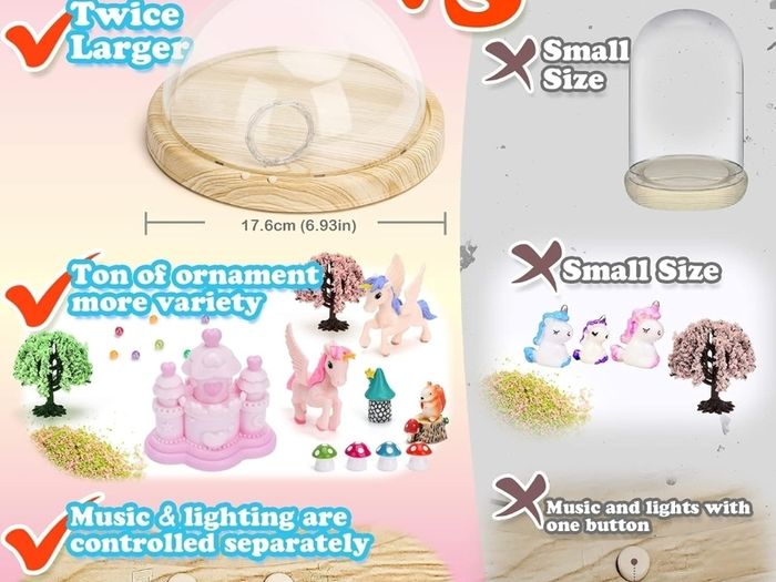 BNIB - Kids Unicorn Fairy Night Light Music Box Craft Kit