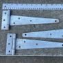 A  Trio of Galvanized T hinges (Dimensions in images). Image 2