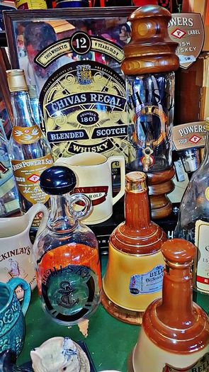 Vintage Chivas Regal whisky pub mirror and jug