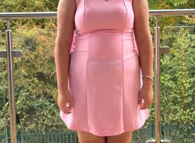 Pink mini dress