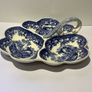 Vintage Mason's Vista Blue Transferware 3-section Dish Image 2