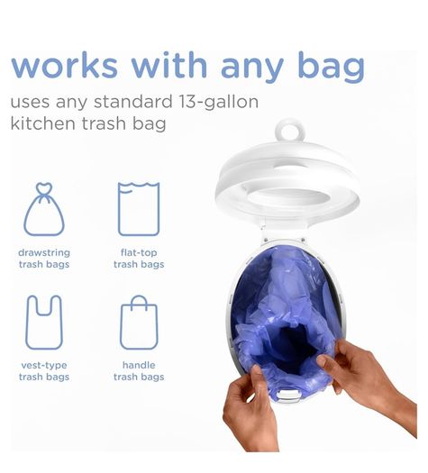 Odour trapped Stainless steel nappy disposal bin