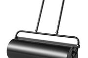 Lawn Roller, 17 Gallon Sand/Water Filled Yard Roller, Steel Sod Roller with Easy-turn Plug and U-Shaped Ergonomic Handle for Convenient Push and Pull, for Lawn, Garden, Farm, Park, Black