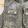 Stradivarius Womens Large Leather Waistcoat - Black - Studs - Metal Punk Image 3