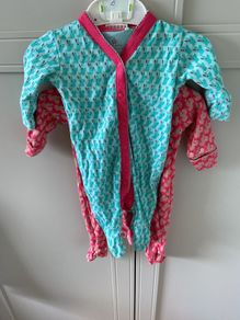 4 pack Next babygrows green and pink up to 1 month