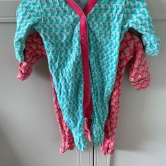 4 pack Next babygrows green and pink up to 1 month