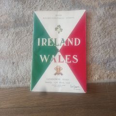 Ireland v Wales programme 1958